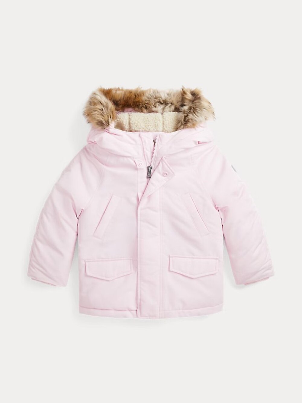 POLO Ralph Lauren Faux-Fur-Trim Down Parka Coat Girls Size 3